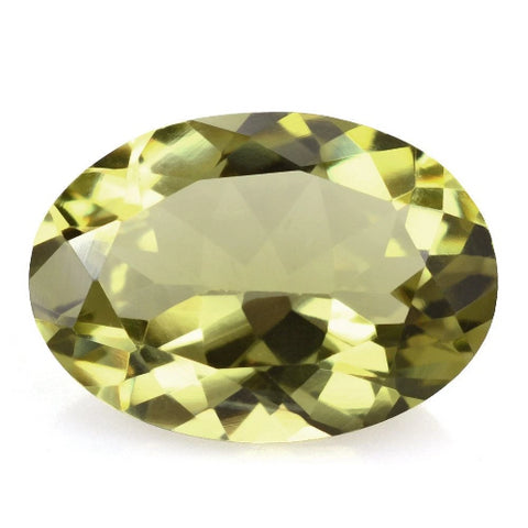 yellow tourmaline oval cut 8x6mm gemstone
