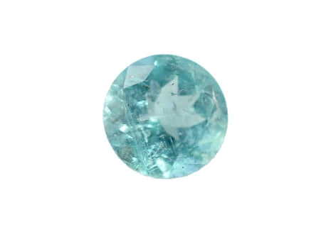 Blue grey tourmaline round cut 4mm gemstone from Brazil