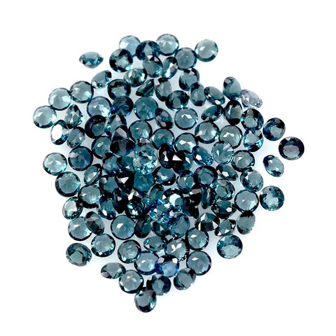 tourmaline blue round cut 2.5mm  natural indicolite gemstone