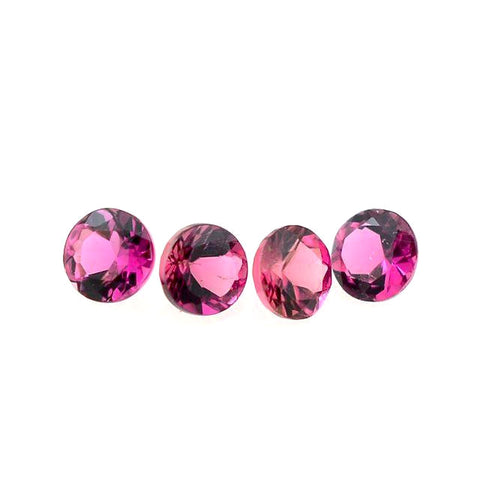 pink tourmaline round cut 3mm natural gemstone from Brazil