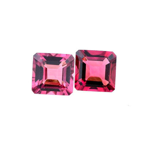 Natural pink tourmaline square octagon cut loose gemstone