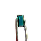 blue tourmaline indicolite emerald octagon cut 8x4mm gemstone