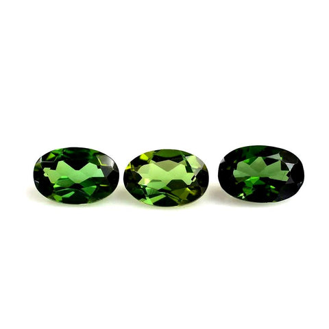 green tourmaline oval cut 6x4mm loose gemstone