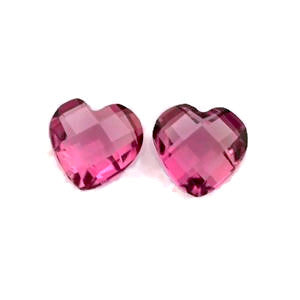 Natural pink tourmaline heart cut 5.5mm gemstone