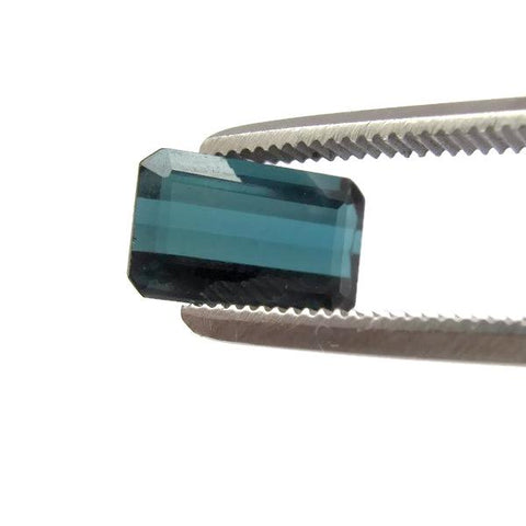 tourmaline blue indicolite emerald octagon cut 8x6mm gemstone