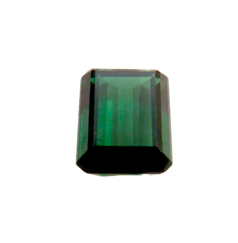 green tourmaline octagon emerald 8x6mm loose gemstone