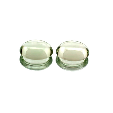 green amethyst prasiolite oval cabochon 10x7mm loose gemstone