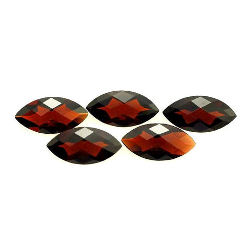 garnet red marquise checkerboard cut 10x5mm gemstone