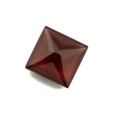 natural garnet red square cut buff-top 7mm gemstone