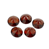 garnet red round buff-top cut 7mm natural stone