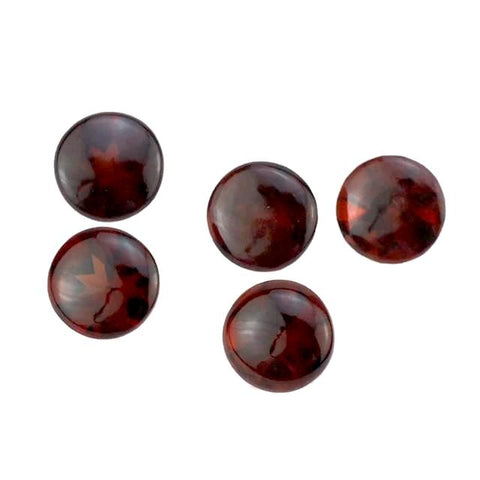 garnet red round buff-top cut 7mm gemstone