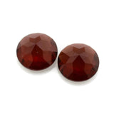 garnet red round irregular facets 7mm gemstone
