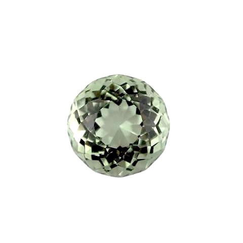 green amethyst prasiolite round portuguese cut gemstone 11mm 