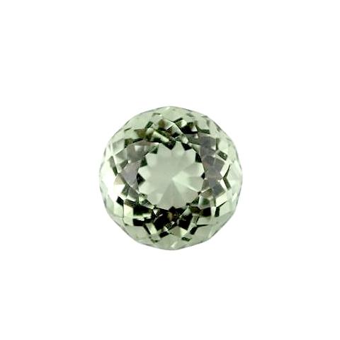 green amethyst prasiolite round portuguese cut 12mm gemstone
