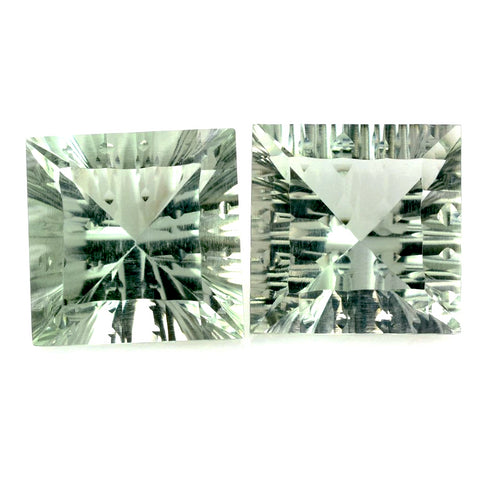 Green Amethyst square cut - 10mm (concave)
