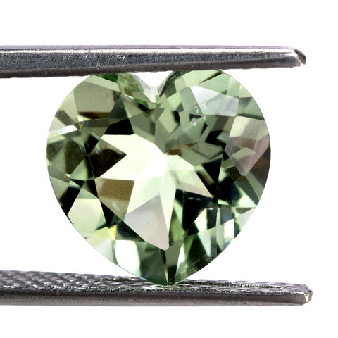 green amethyst prasiolite heart cut 10mm loose gemstone