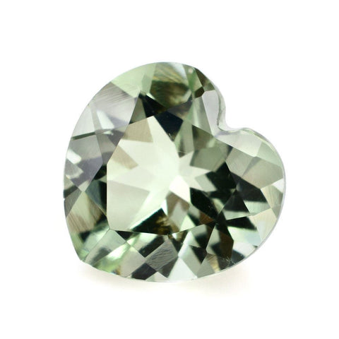 Green quartz heart 8mm natural gemstone