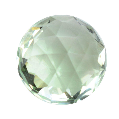 green amethyst prasiolite round checkerboard cabochon 7mm gemstone