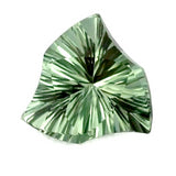 Green amethyst prasiolite trillion concave fancy cut 14mm gemstone