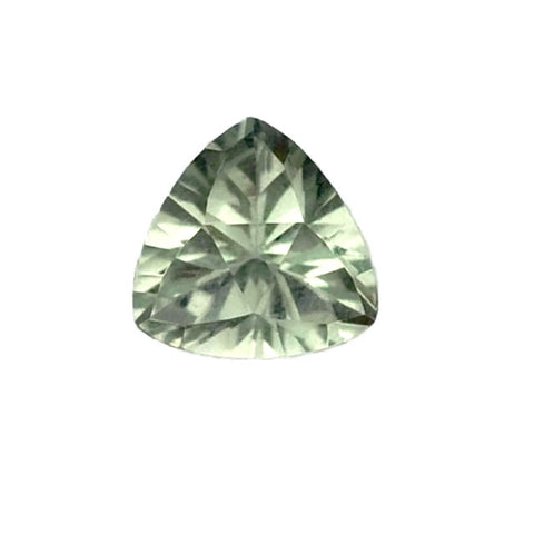 Green amethyst prasiolite trillion mirror diamond cut gemstone 10mm
