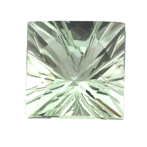 green amethyst prasiolite square star checkerboard cut 12mm gemstone
