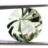 green amethyst prasiolite round cut 12mm whirl buff-top loose stone