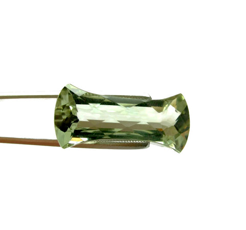 green amethyst prasiolite fancy cut 24x11mm gemstone