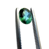 Natural green tourmaline oval cut 8x6mm gemstone