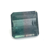 Green and purple bi-colour tourmaline gemstone, octagon cut, 10.5x10mm size