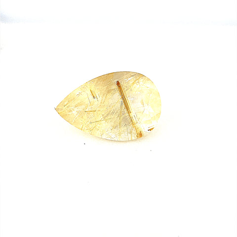 Rutile Quartz pear cut - 14x9mm (golden)