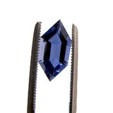 Natural iolite free form hexagon cut 12x6mm gemstone