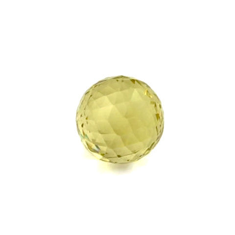 Natural lemon quartz sphere/ball checkerboard 10mm gem