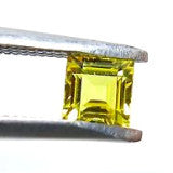 Natural lemon quartz square cut 7mm loose gemstone