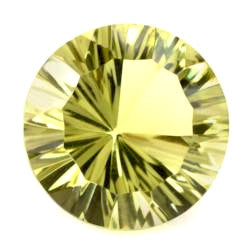 lemon quartz round concave cut 8mm loose gemstone