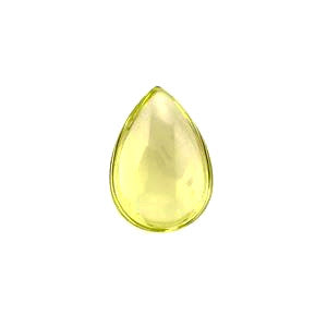 Natural lemon quartz pear cut cabochon 12x8mm gemstone