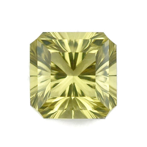 genuine lemon quartz asscher cut 10mm loose gemstone