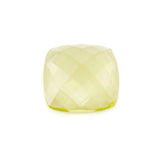 lemon quartz cushion cabochon checkerboard 12mm genuine jewel