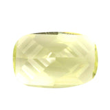 lemon quartz cushion octagon cut stripes 12x8mm natural stone