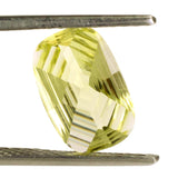 lemon quartz cushion octagon cut stripes 12x8mm gemstone