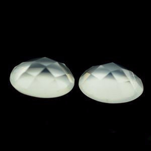 moonstone white oval cut cabochon checkerboard loose gemstone