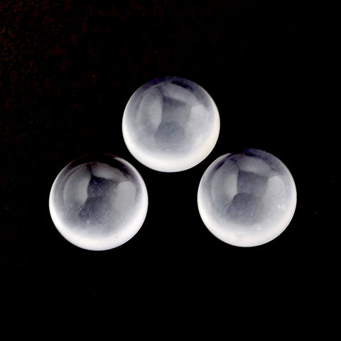 Moonstone round cut cabochon - 4mm (white)