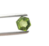 Peridot green hexagon step-cut 6mm genuine jewel