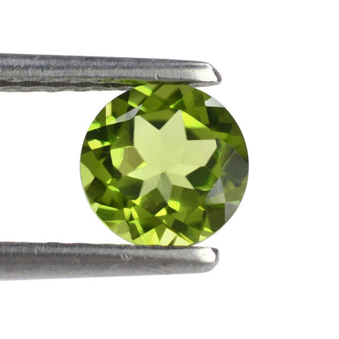 Peridot green round cut 8mm loose gemstone