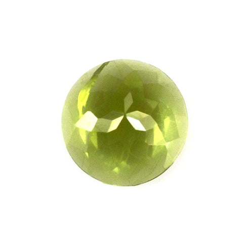 peridot green round flower-cut cabochon 8mm loose gemstone