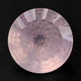 rose quartz round net-cut 14mm natural jewel