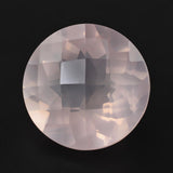 rose quartz round checkerboard faceted 8mm loose stone