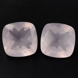 rose quartz cushion cut 10mm loose gemstone