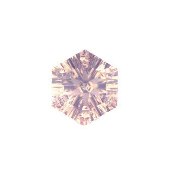 natural rose quartz hexagon concave cut 12mm gemstone