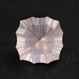 natural rose quartz cushion concave cut 12mm loose stone