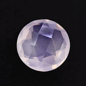 Rose quartz round cut - 10mm (checkerboard cabochon)